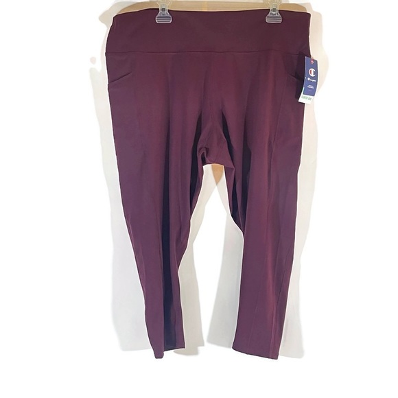 NWT Champion Dark Berry Pocket Compression Leggings - Picture 2 of 10
